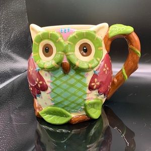 Pier One Over-sized Hand-painted Olli the Owl mug